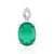 Green Agate Silver Pendant