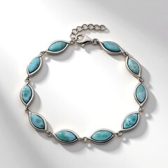 Bracciale in argento con Larimar