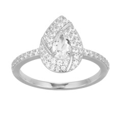 Anillo en plata con Topacio blanco (Adela Silber)