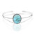 Kingman Blue Mojave Turquoise Silver Bangle (Jones Lee)