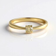 Anello in oro con Diamante Cioccolato I2 (SUHANA)