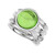 Bague en argent et Ambre verte de Colombie (dagen)