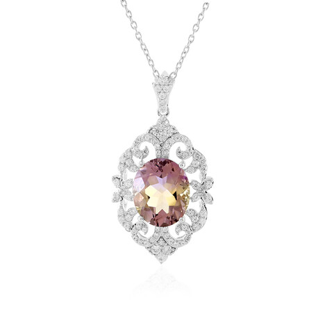 Ametrin-Silberhalskette