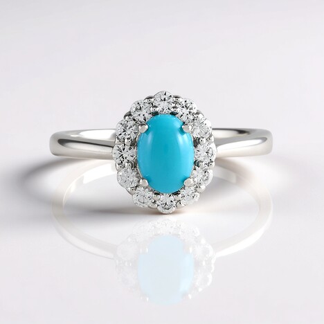 Anello in argento con Turchese Sleeping Beauty (Faszination Türkis)