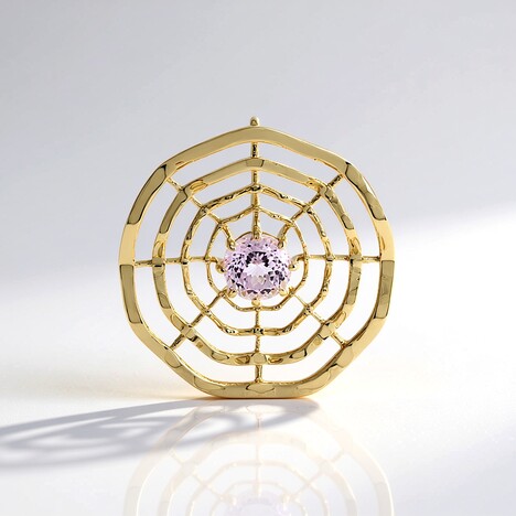 Ciondolo in oro con Kunzite Patroke (SAELOCANA)