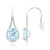 Zilveren oorbellen met hemel-blauwe topaasstenen