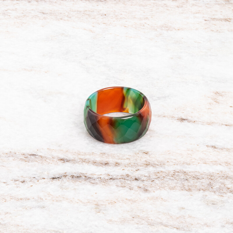 Anillo con Ágata multicolor
