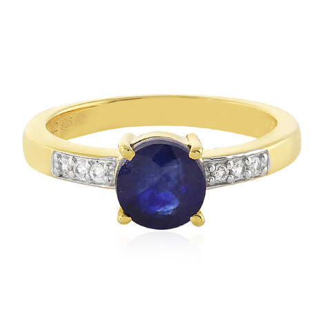 Blauer Madagaskar-Saphir-Silberring