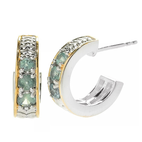 Brasilianischer Alexandrit-Silberohrringe (Gems en Vogue)