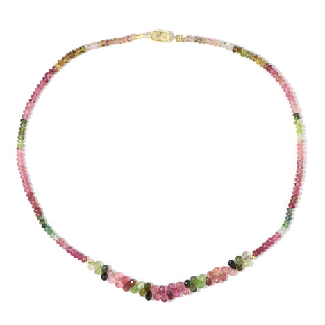 Zilveren halsketting met toermalijnen (Adela Silber)