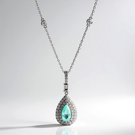 Collana in oro con Tormalina Paraíba (CIRARI)