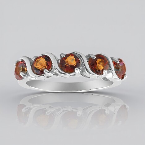 Anello in argento con Quarzo Mistico Crepuscolo