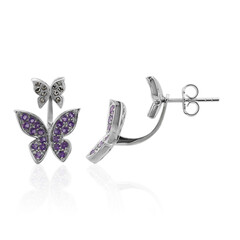 Amethyst Silver Earrings (Annette classic)
