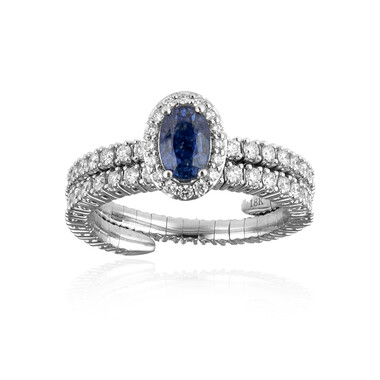 Blauer Saphir-Goldring (de Melo)
