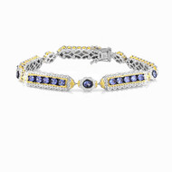 Tansanit-Silberarmband (Gems en Vogue)
