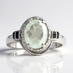 Anello in argento con Ametista Verde