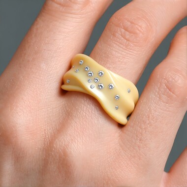 Anillo en oro con Diamante VVS1 (G) (Annette)