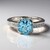 Anello in argento con Topazio Blu Cielo