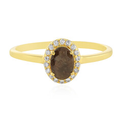 Anello in argento con Zaffiro Cioccolato