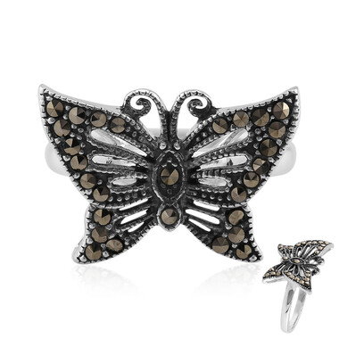 Anello in argento con Marcassite