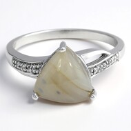 Anello in argento con Agata Botswana