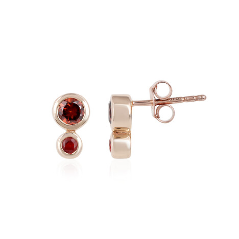 Oranger Zirkon-Goldohrringe (KM by Juwelo)