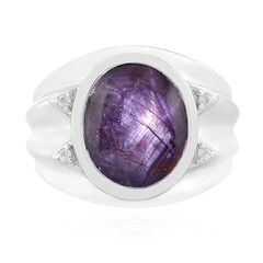 Anello in argento con Rubino Stellato Channapatna