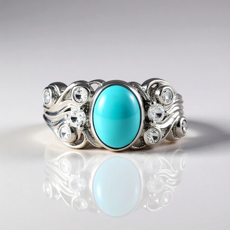 Anello in argento con Turchese Sleeping Beauty