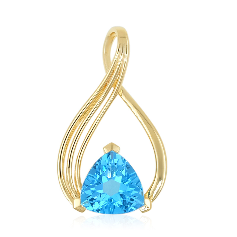 Ciondolo In Argento Con Topazio Brasiliano Naturale 95,25 Ct, Taglio Cuscino, Certificato EGL