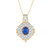 Cobalt Spinel Silver Necklace (Gems en Vogue)