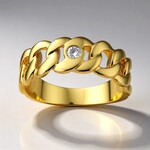 Anello in argento con Diamante SI1 (G) (Annette)