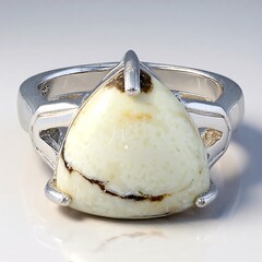 Anello in argento con Magnesite