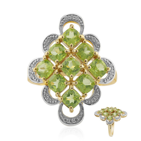 Burmesischer Peridot-Silberring