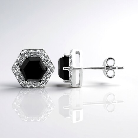 Orecchini in argento con Onice Nero