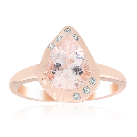Bague en argent et Morganite du Brésil