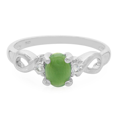 Anillo en plata con Crisoprasa imperial