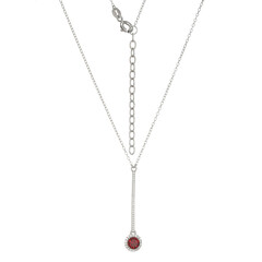 Collier en argent et Grenat du Mozambique