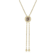 Collana in oro con Diamante Champagne I2 (de Melo)
