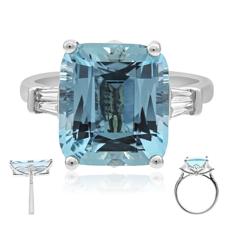 AAA-Brasilianischer Aquamarin-Goldring (AMAYANI)