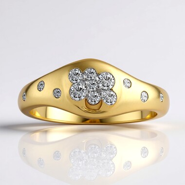 9K SI1 (G) Diamond Gold Ring (Annette)