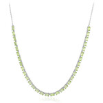 Burmese Peridot Silver Necklace