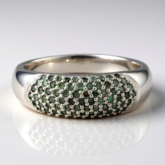 Anello placcato in platino con Diamante Fancy