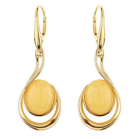 Baltischer Milky-Bernstein-Silberohrringe (dagen)