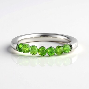 Russian Diopside Silver Ring