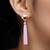 Boucles d'oreilles en argent et Calcédoine lavande (KM by Juwelo)