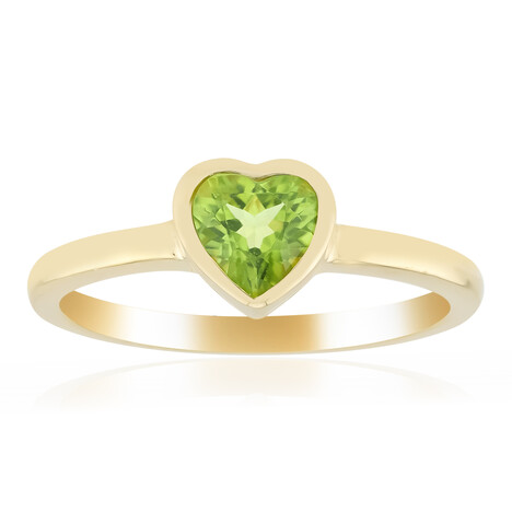 Zilveren ring met een peridoot