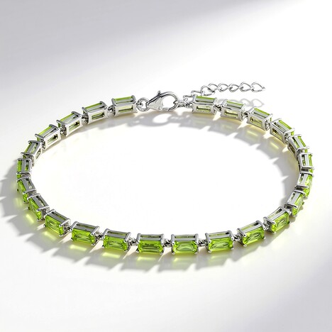 Bracciale in argento con Peridoto della Birmania