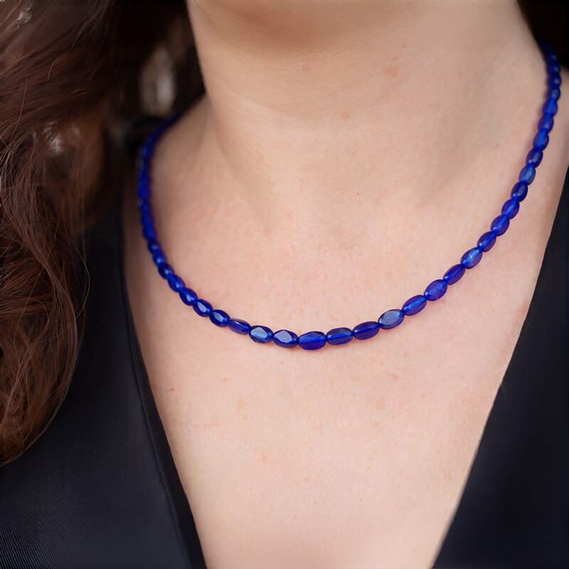 Nepal Kyanite Silver Necklace