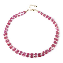 Madagascar Pink Sapphire Silver Necklace (Riya)