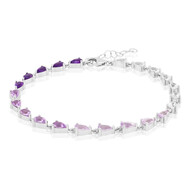 Edelstein-Silberarmband